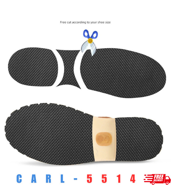 Self Adhesive EVA Shoe Sole Repair Patch Black Rubber Anti Slip Protector Pads