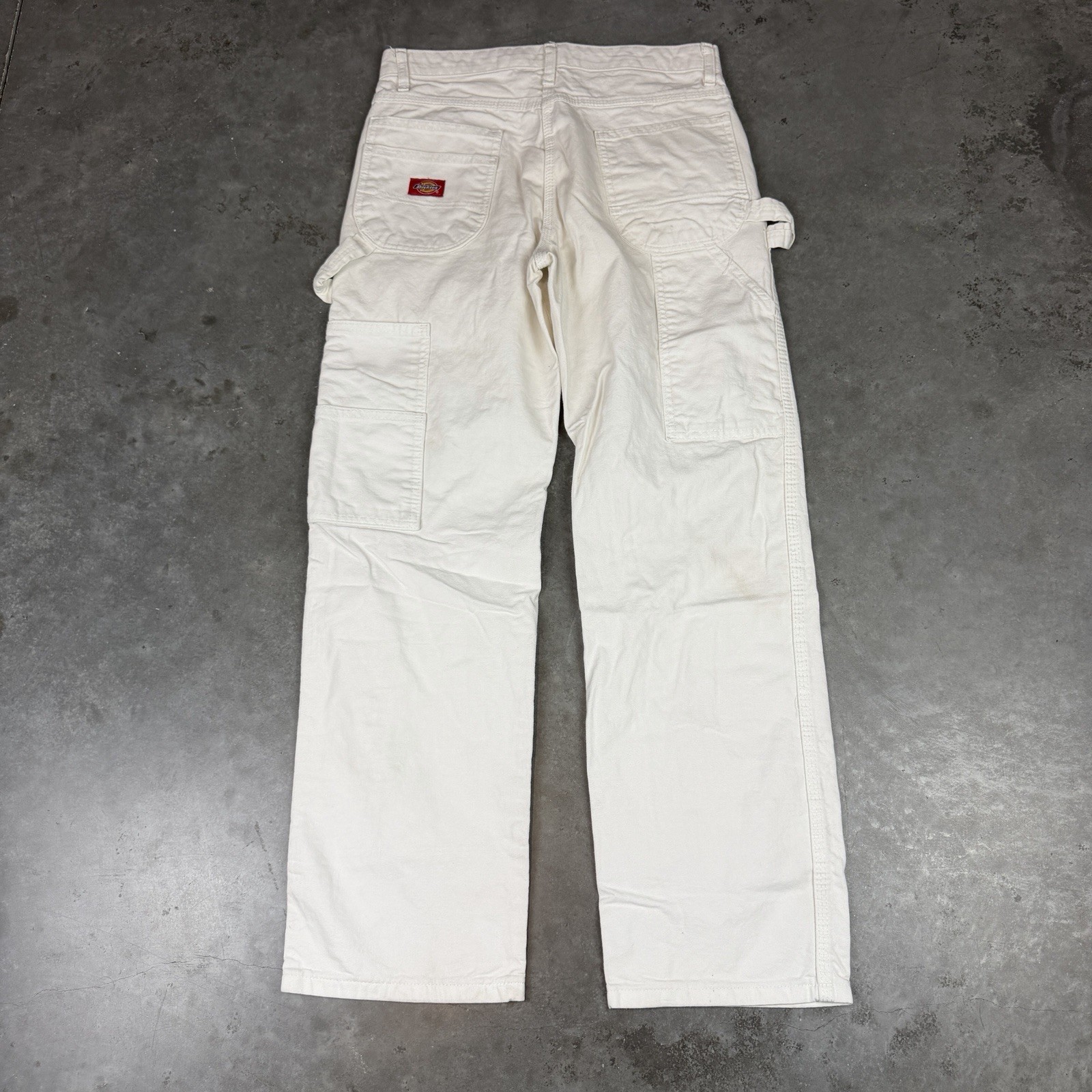 Dickies Carpenter Pants Mens 30×29 White Workwear Flaws Preowned