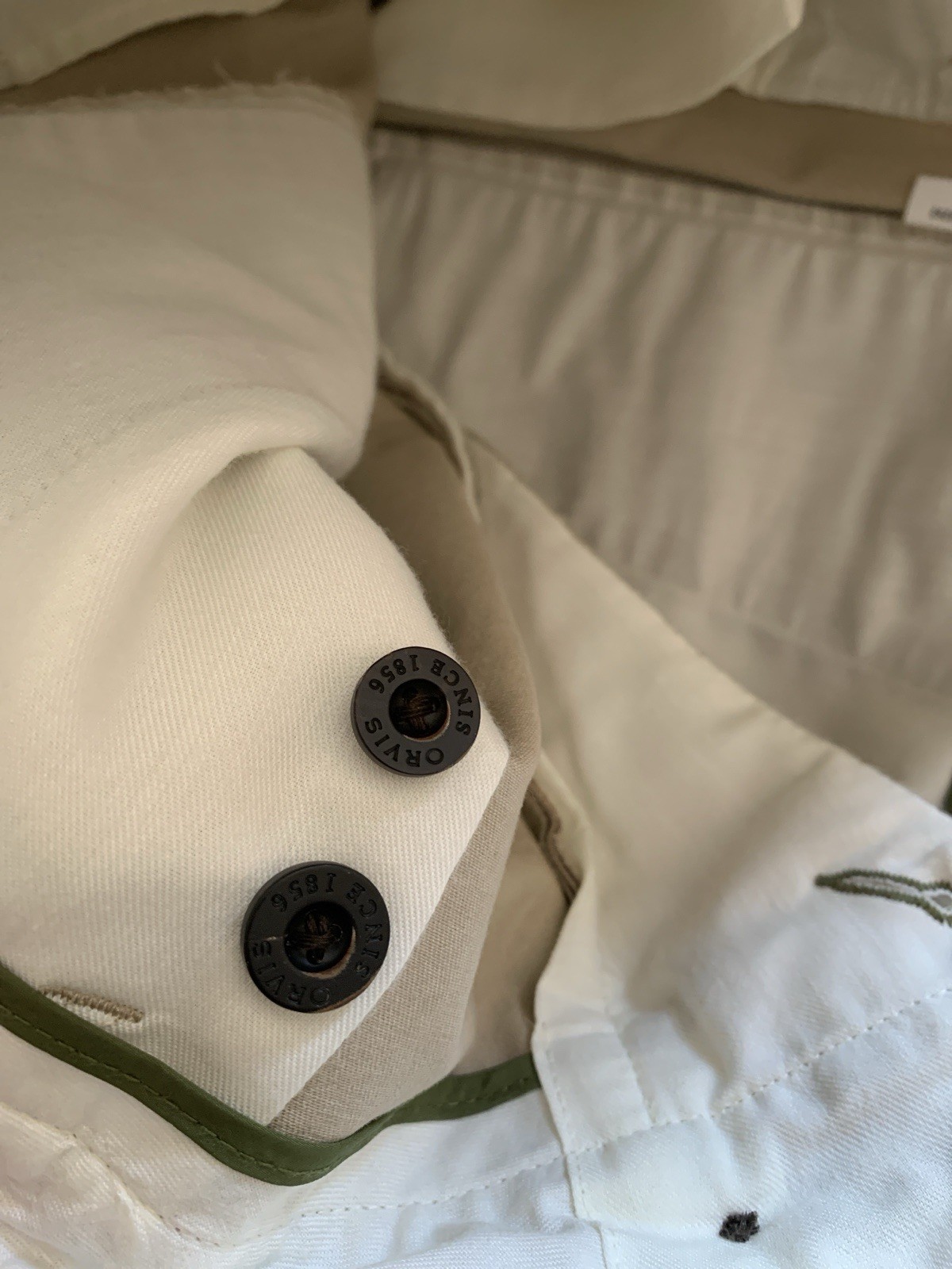 Orvis Classic 1856 Khaki Cotton Twill Flat Front Straight Chino Pants 36 NWOT