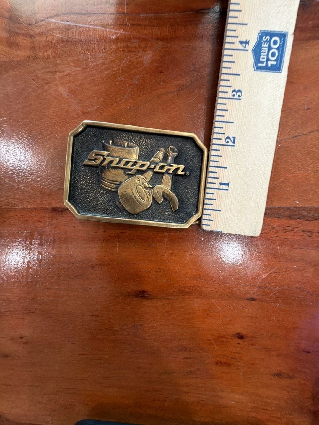 Vintage Snap-on Tools Brass Belt Buckle Model SPP-513