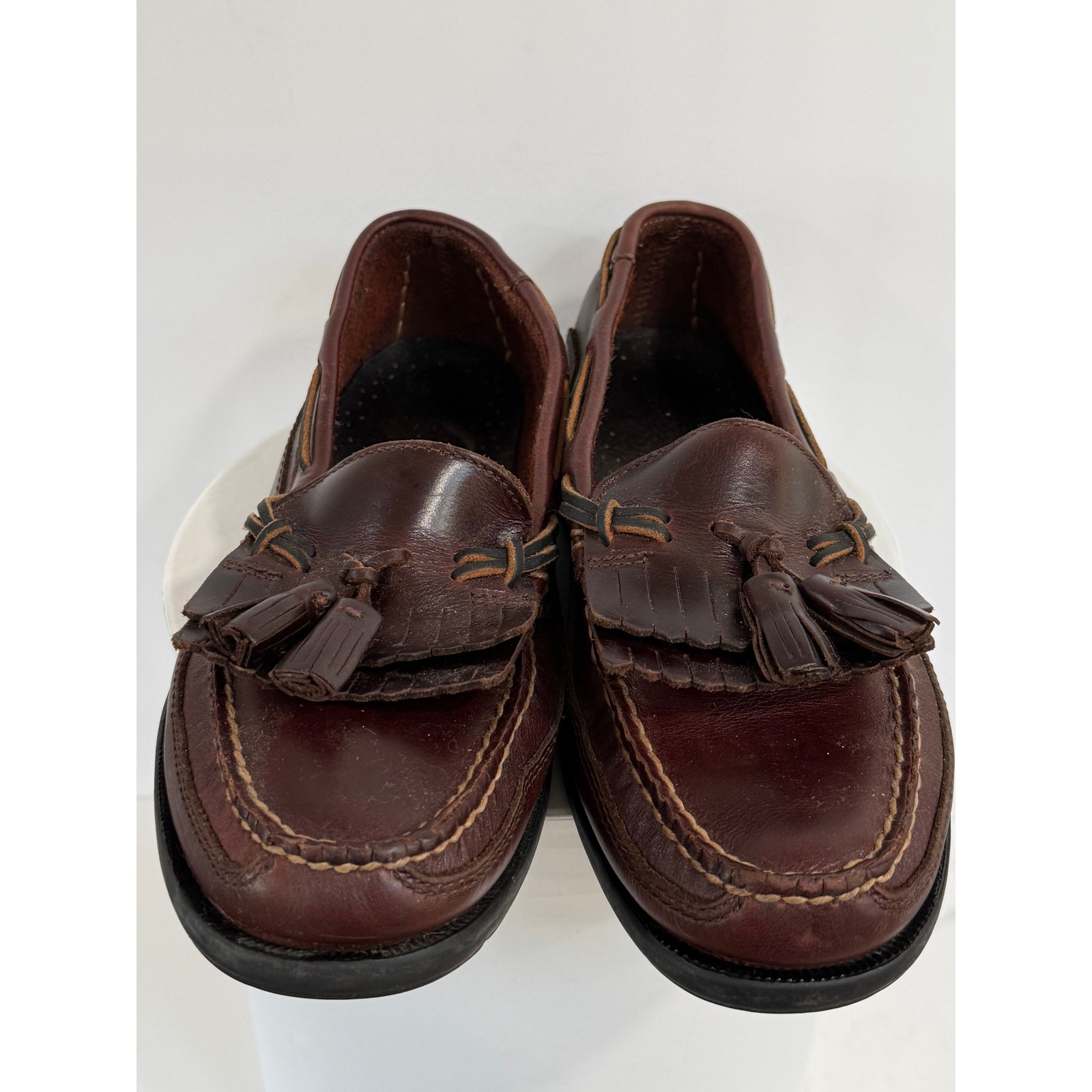 Sperry Top Sider Tremont Tassel Loafers Mens 9W Brown Leather Kiltie Shoes Dress
