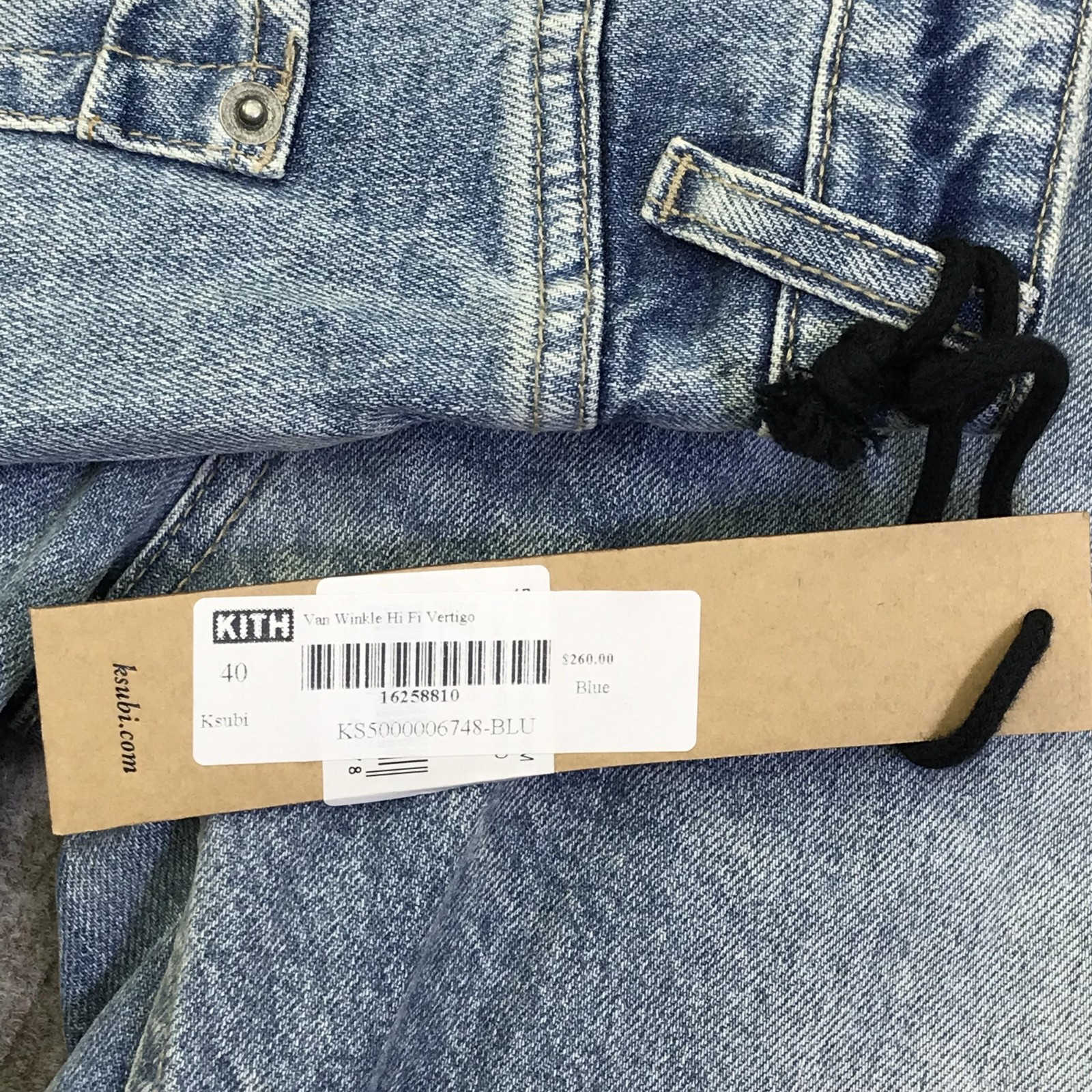 New Ksubi Van Winkle Hi Fi Vertigo Jeans Mens 40×32 Blue Light Wash Skinny Denim
