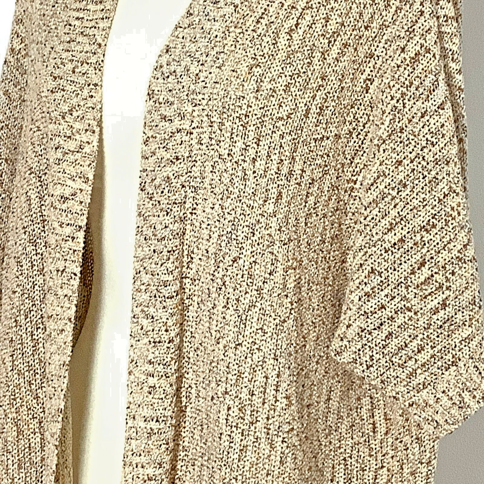 NEW Lane Bryant Open Front Cardigan Sweater Womens Sz 14/16 Gold Tan Brown Beige