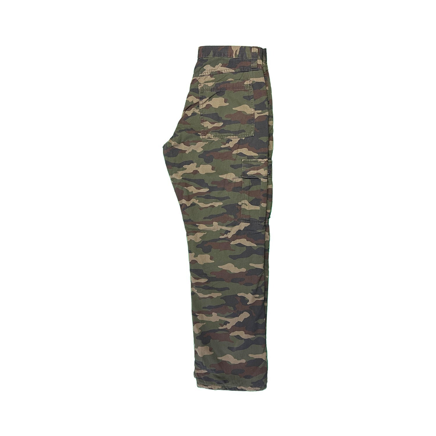 Wrangler Men’s Smooth Camo Pant Fleece Lined Cargo Relaxed Fit Five Star (S02)