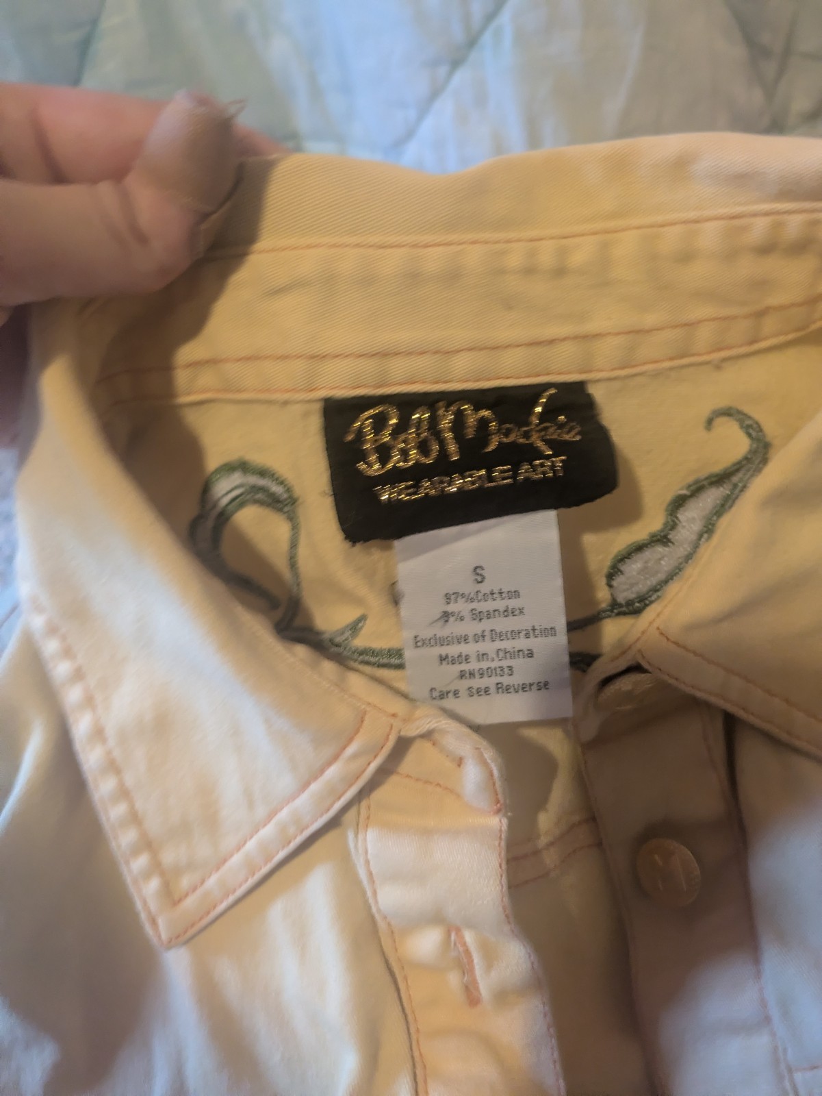 Vintage Bob Macci Embroidered Sun Flower Denim Jacket