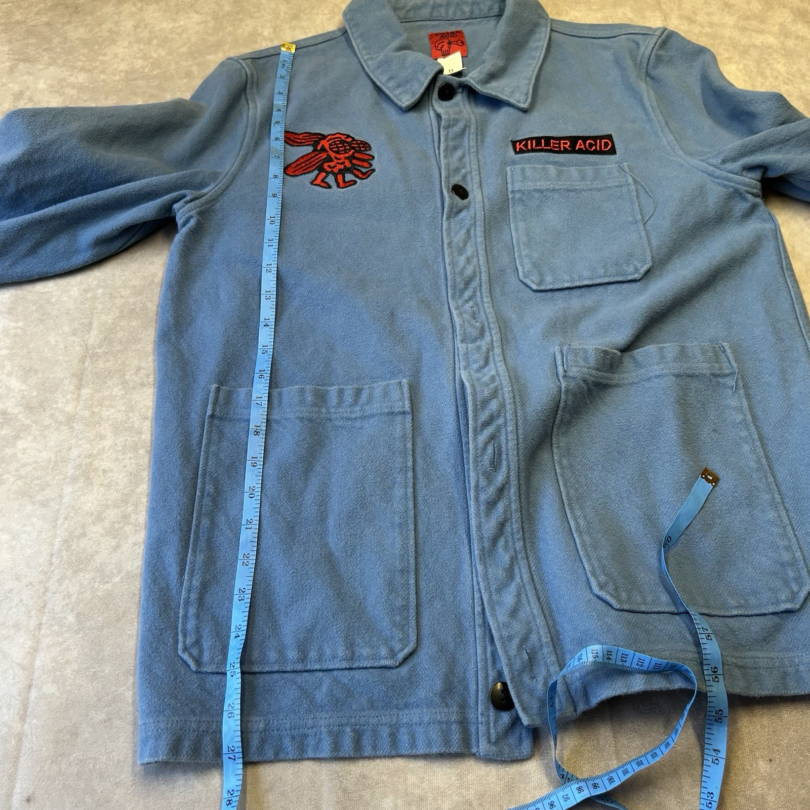 RARE Killer Acid Work All Day Then You Die Shirt Small Heavyweight Embroidered M
