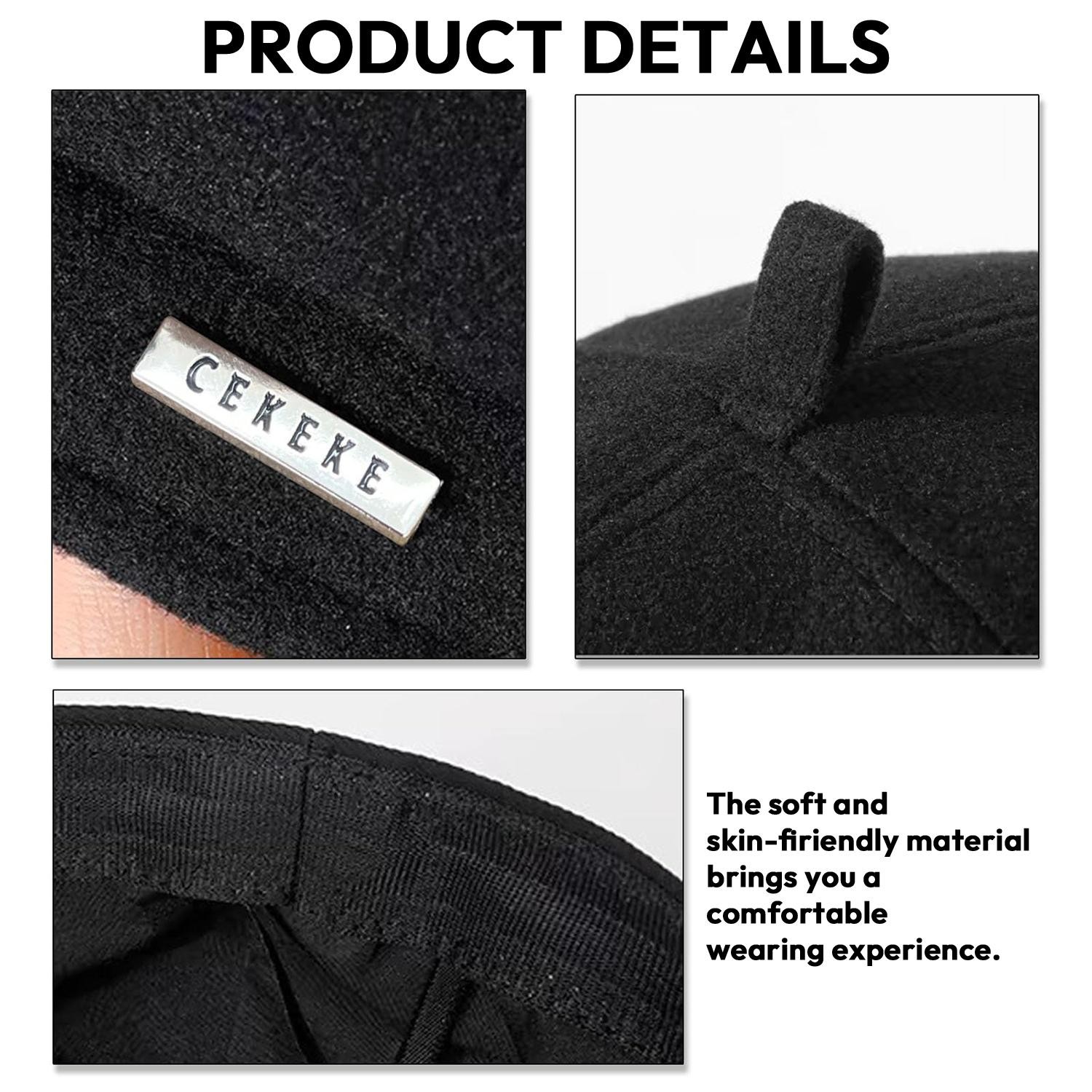 Women’s Beret Hat French Classic Solid Color Winter Warm Fashion Cap Retro Hats