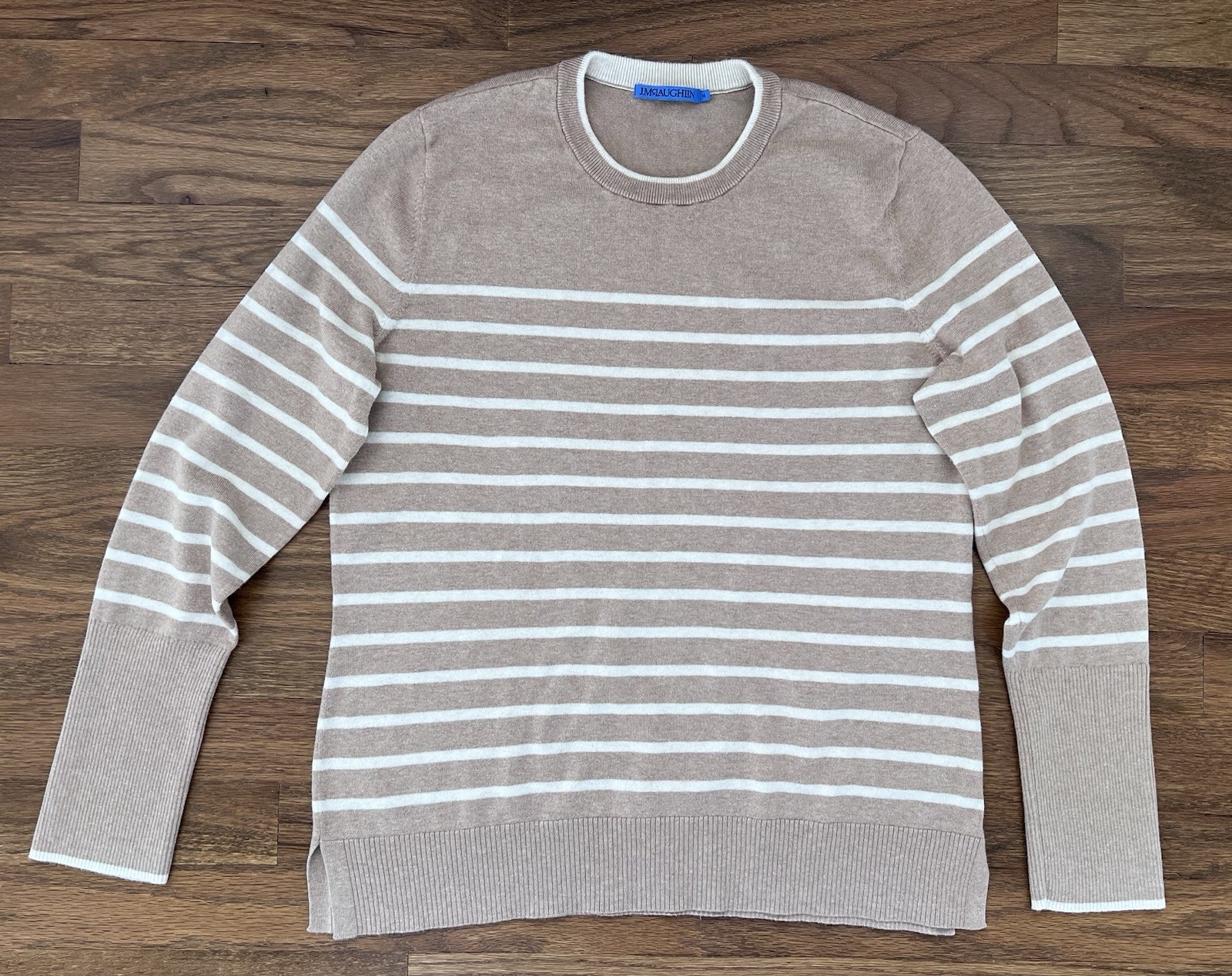J Mclaughlin women’s Knit Striped Shirt Medium