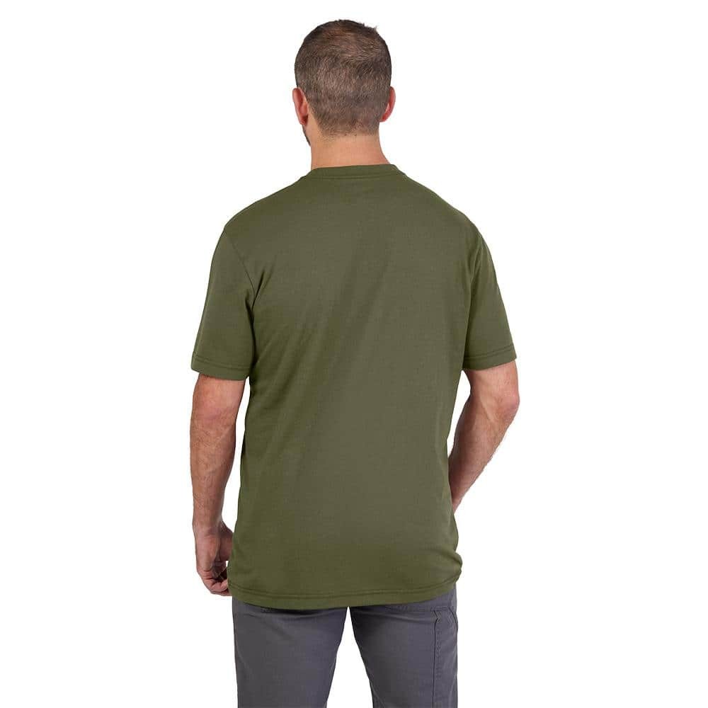 Milwaukee Men’s Medium Green GRIDIRON Cotton/Polyester Pocket T-Shirt