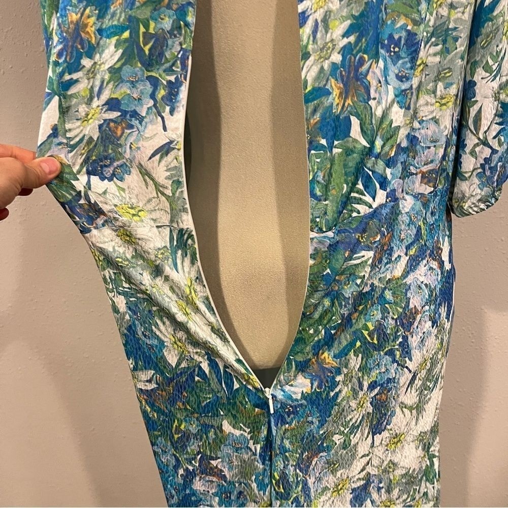 Ted Baker Nicciey Floral Puff Sleeve Midaxi Dress size 6