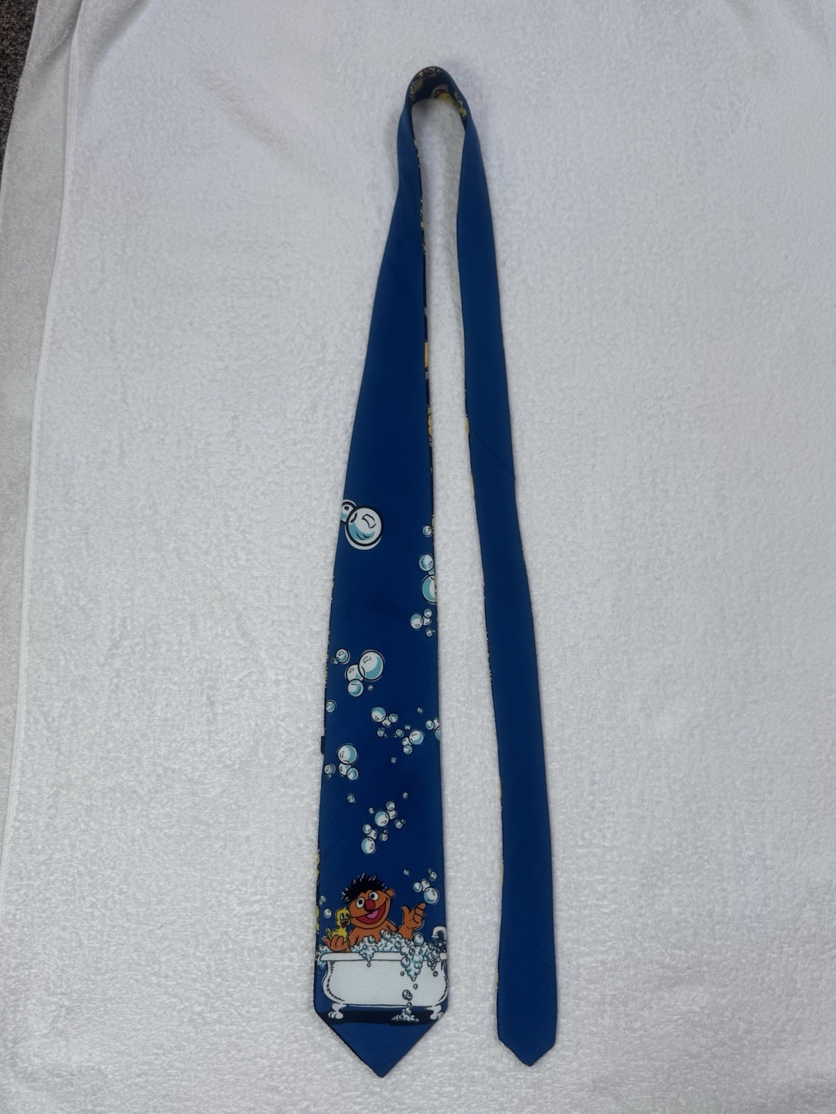 Vintage Sesame Street Ernie Rubber Duck Reversible NeckTie Novelty Tie