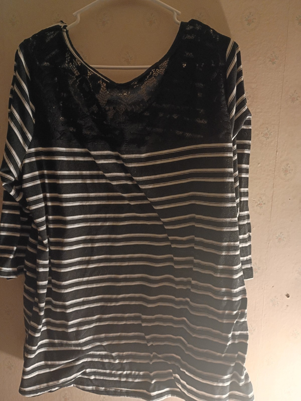 Bobbie Brooks Plus Size 3x Black Long Sleeve Black And Shirt