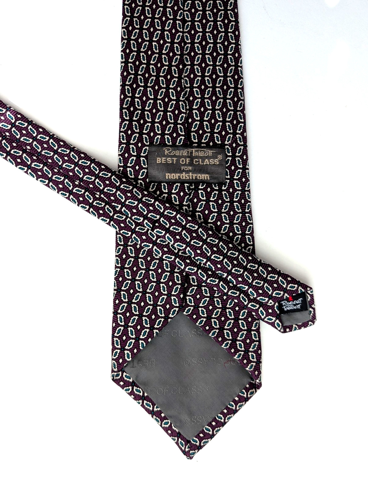 ROBERT TALBOTT Best of Class Men’s Silk Necktie USA Geometric Purple/Multi