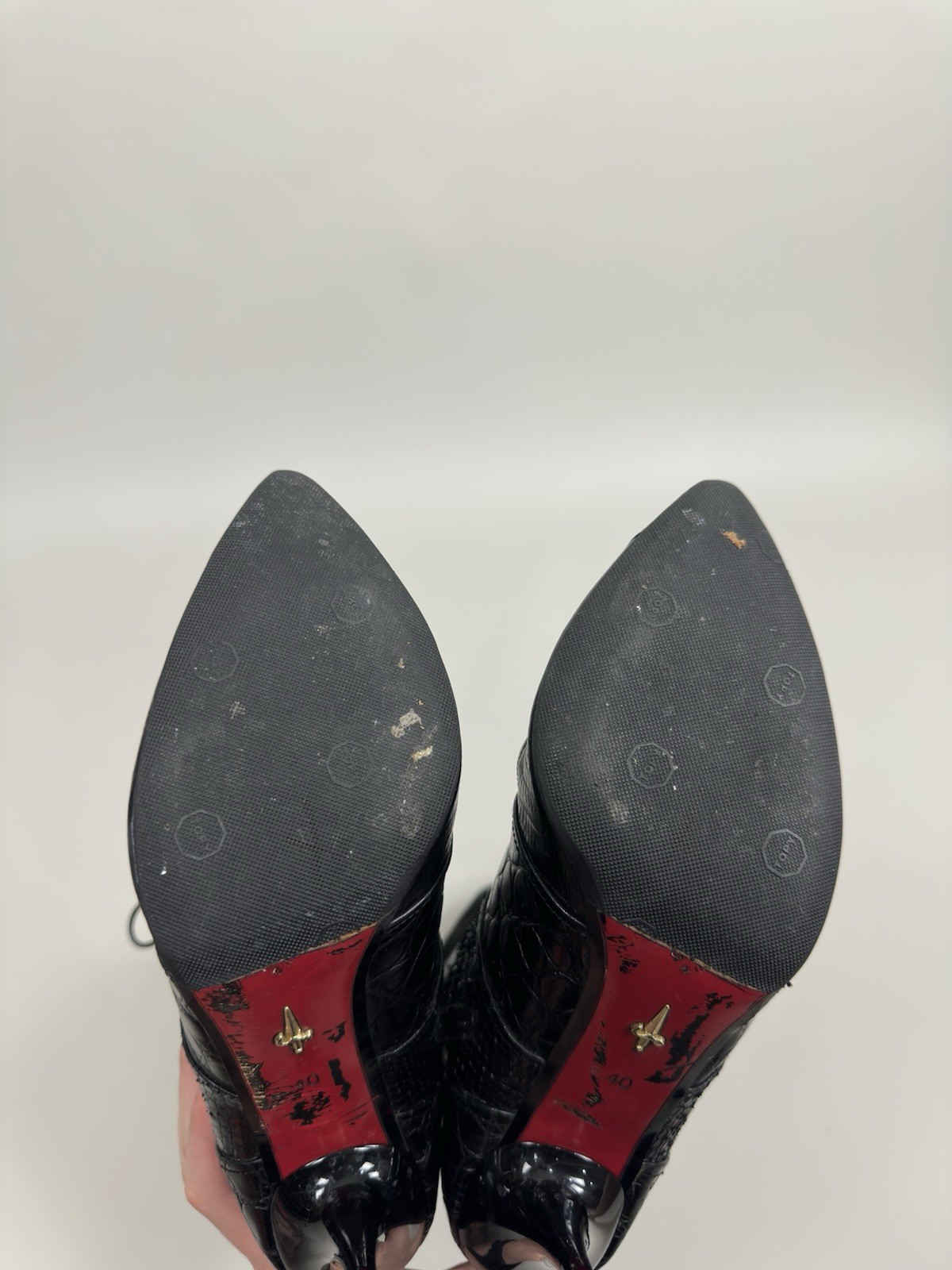 Cesare Paciotti Women’s Black Leather Boots Size 40 EU Lace Up Stiletto Heel