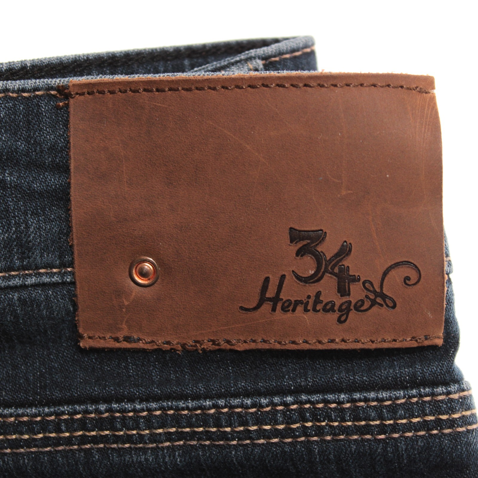 34 Heritage Cotton Blend Charisma Five Pocket Jeans Size 48 x 34 Blue Denim