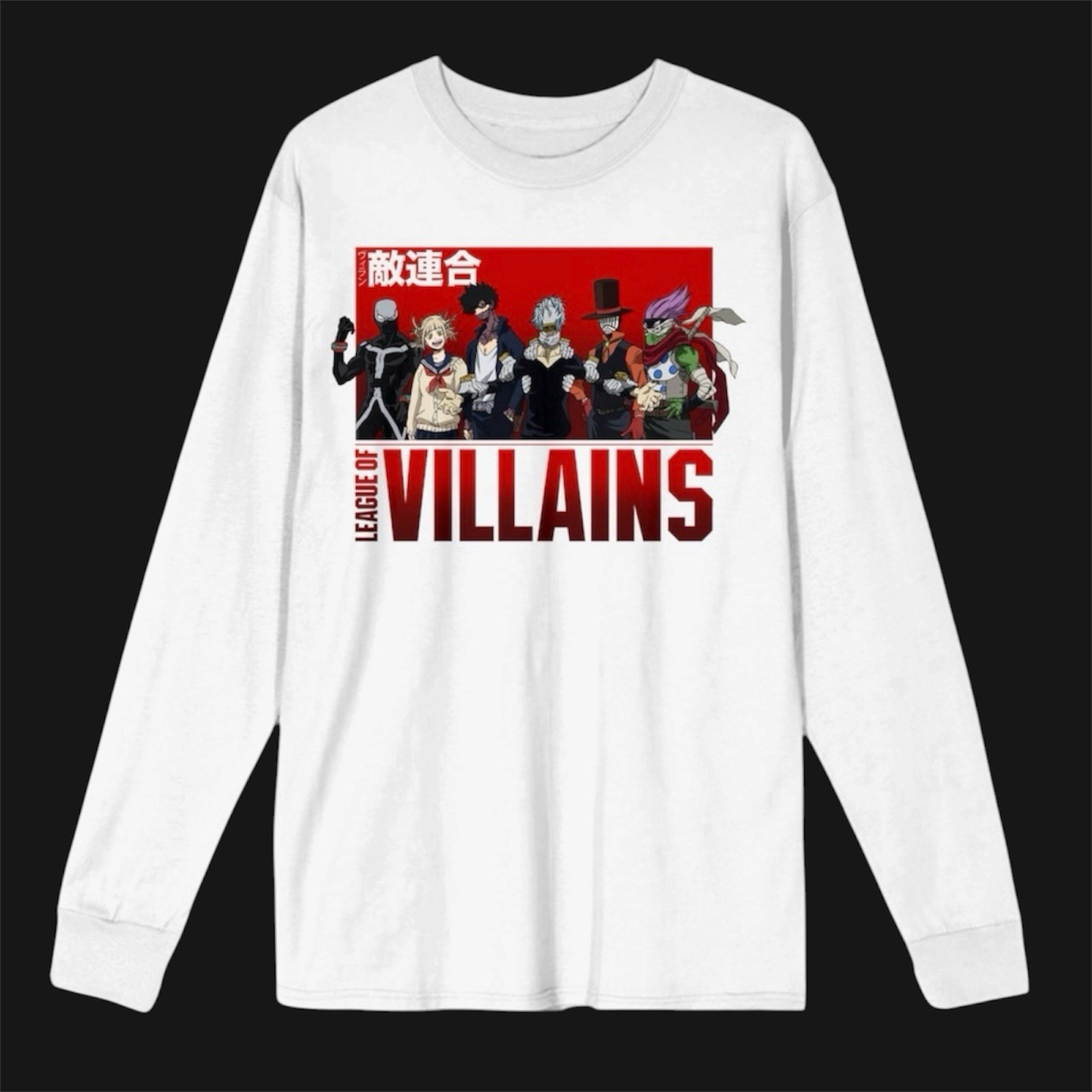 My Hero Academia BIOWORLD League of Villains Long Sleeve T-Shirt – White – XL