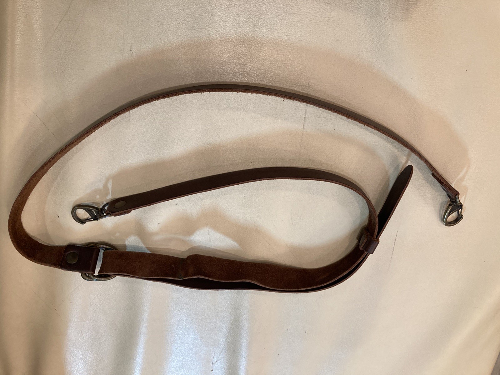 Full Grain SADDLEBACK LEATHER Co. Brown Crossbody Bag Fold Over, Brass Accent