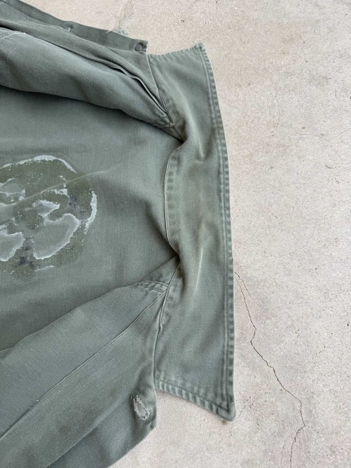 1950s Vtg Korean War US Army 13 Star Utility Shirt Military Punk Rock Skate 50s