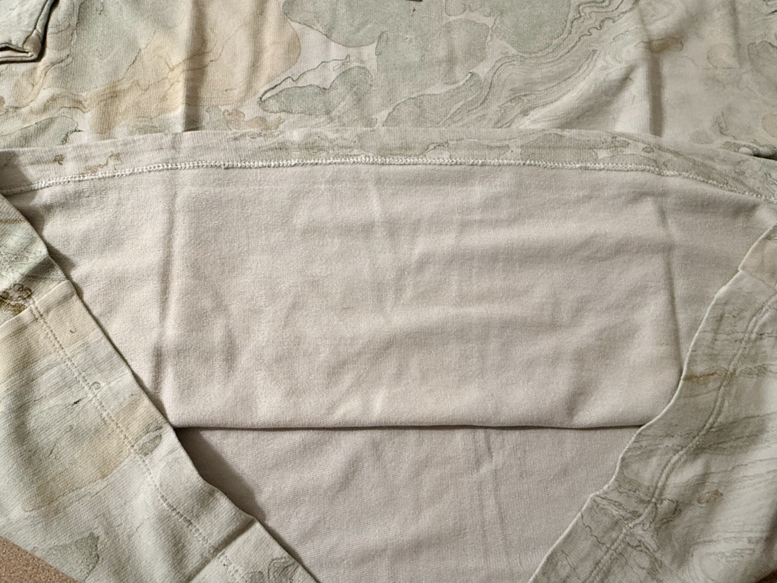 NWT J. Jill Pure Jill Marble Print Top 3/4 Sleeve Sage Green Multi L