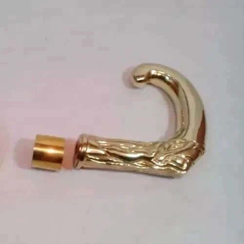 Antique Solid Brass Head Handle Walking stick Cane Victorian style Designer gift