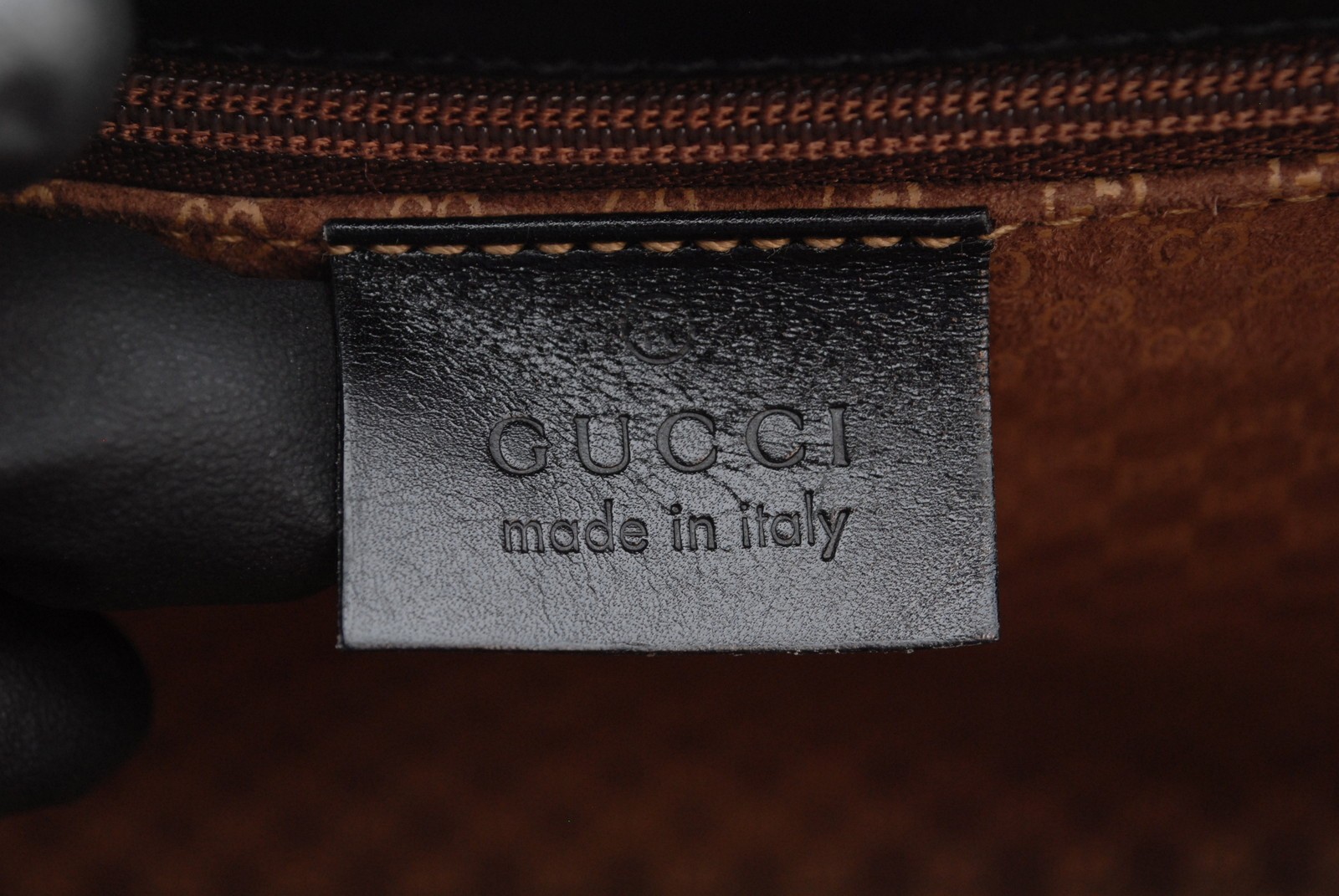 GUCCI Jackie Black Leather Hand Bag
