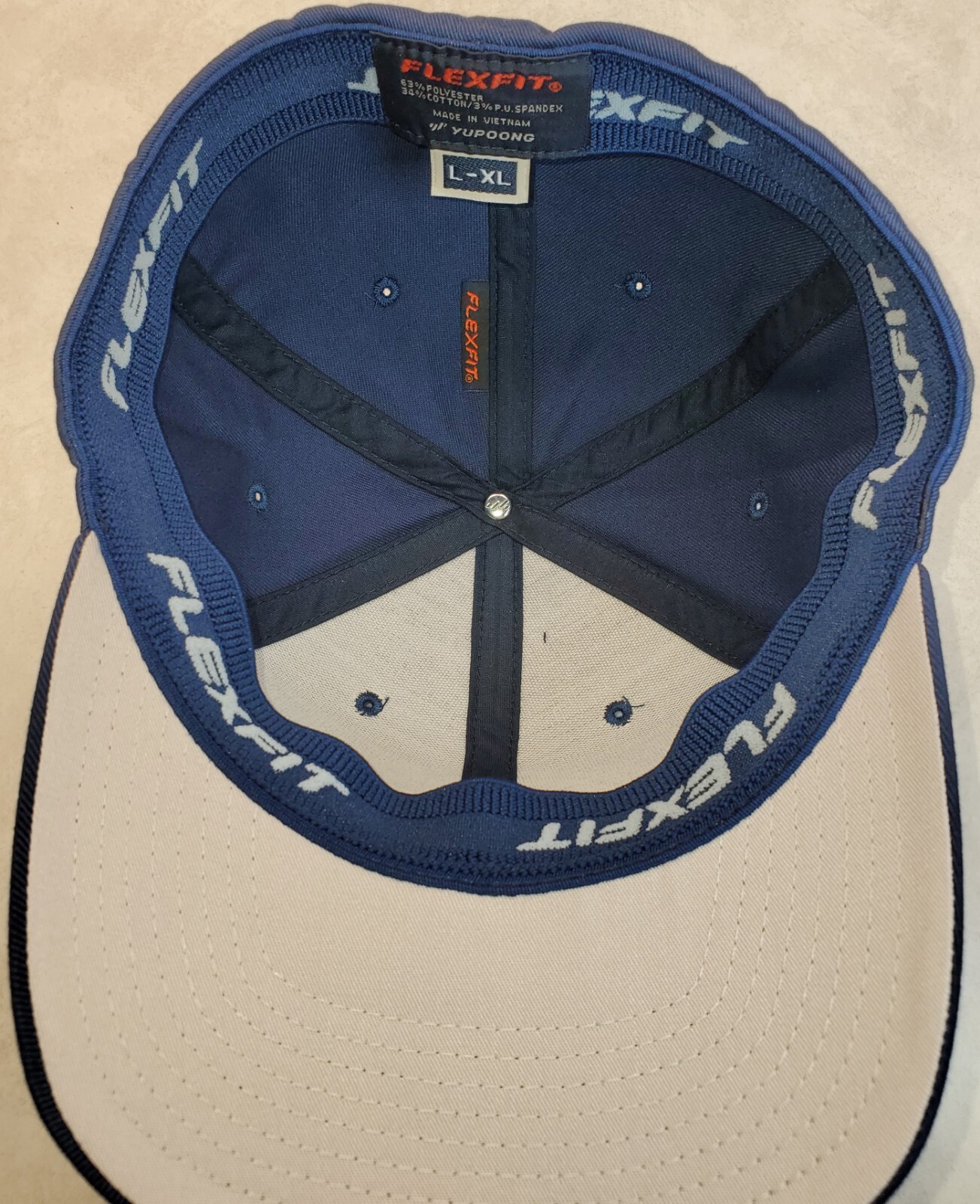 Top Gun Patch on Flexfit Style 6277 Hat / Navy Blue – L/XL 7 1/8″ – 7 5/8″