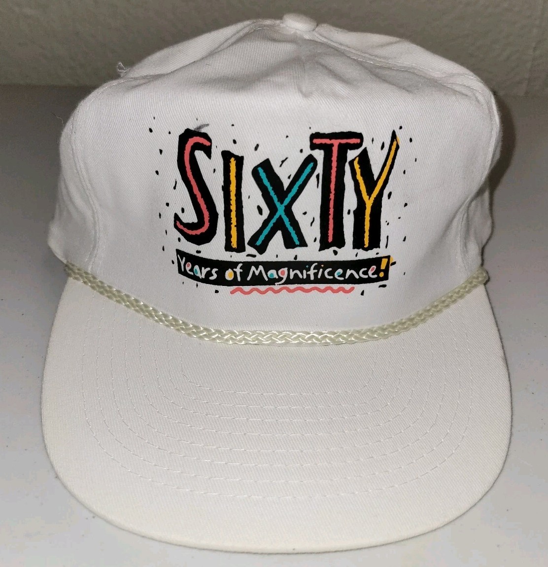 Vintage 60th Birthday Hat Sixty YEARS OF MAGNIFICENCE Trucker Snapback Cap