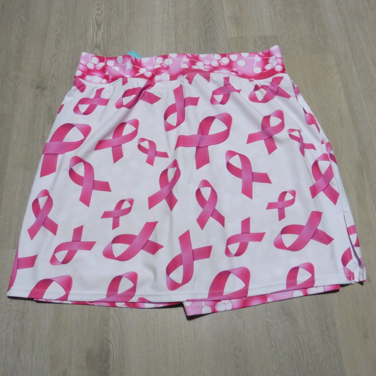 Skort Obsession Women’s XL Golf 18in Skort White Cure Breast Cancer Blemished