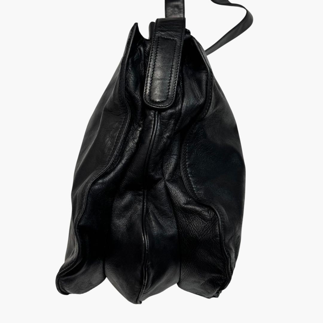 Loewe Anagram Nappa Leather Shoulder Bag Black Crossbody Japan 0610299