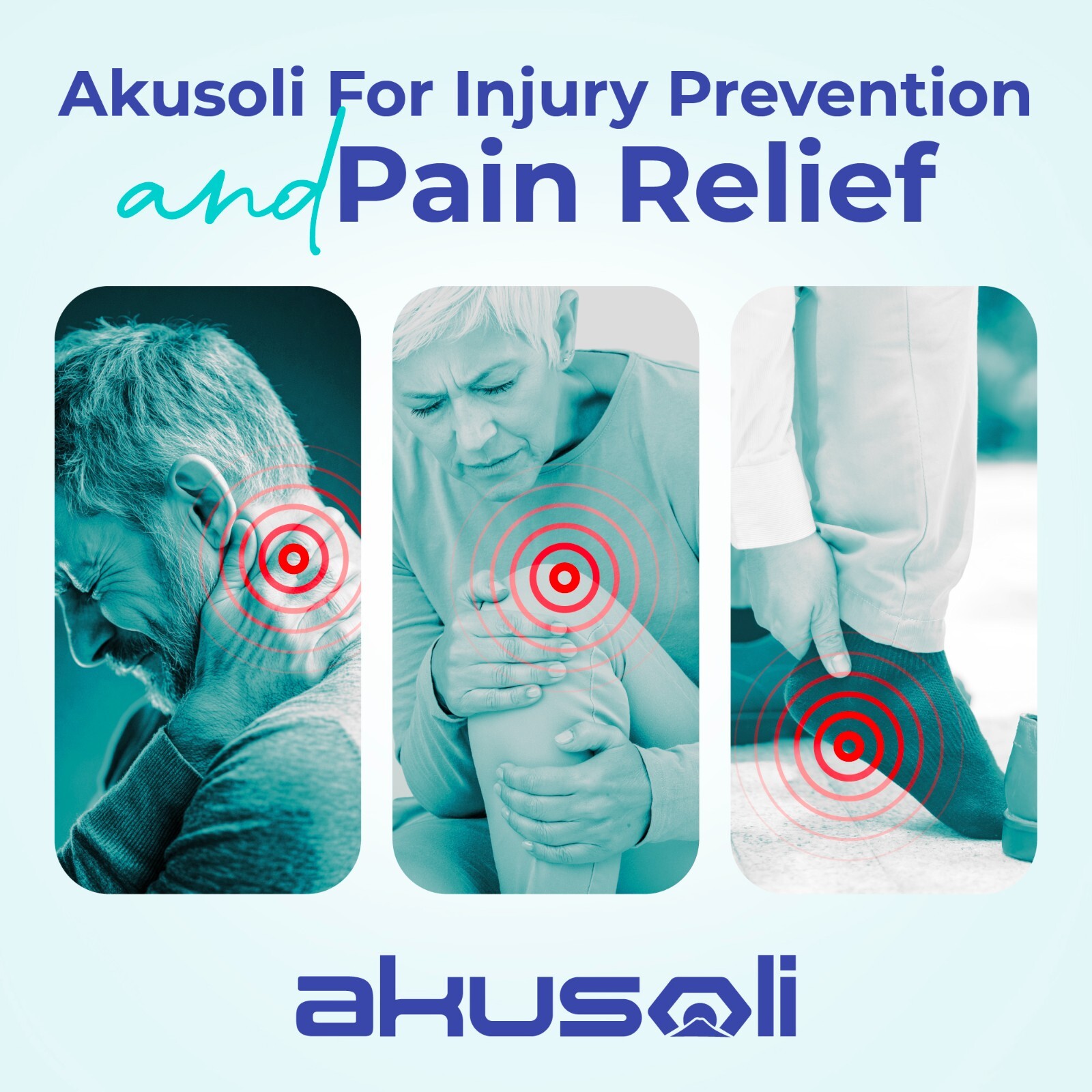 AKUSOLI® | Magnetic Acupressure Massage Shoe Insoles for Pain, Plantar Fasciitis