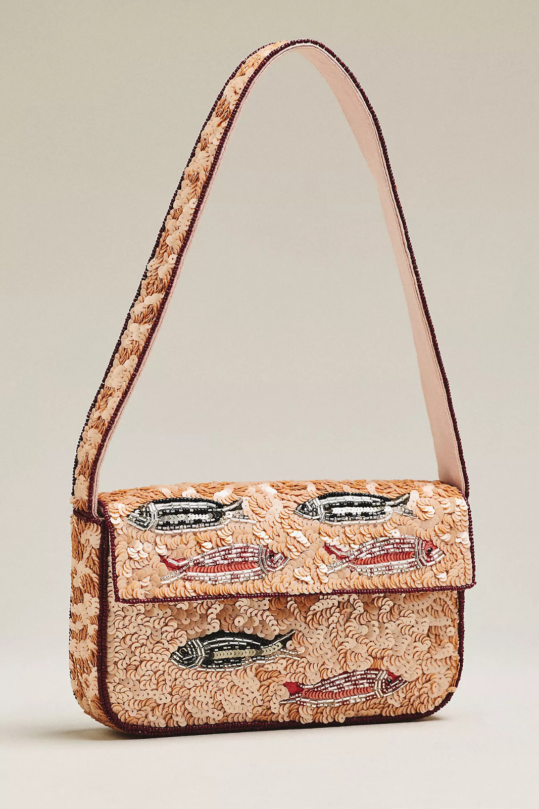FIONA Anthropologie Beaded Bag ANIMAL Edition SARDINES $98 NWT