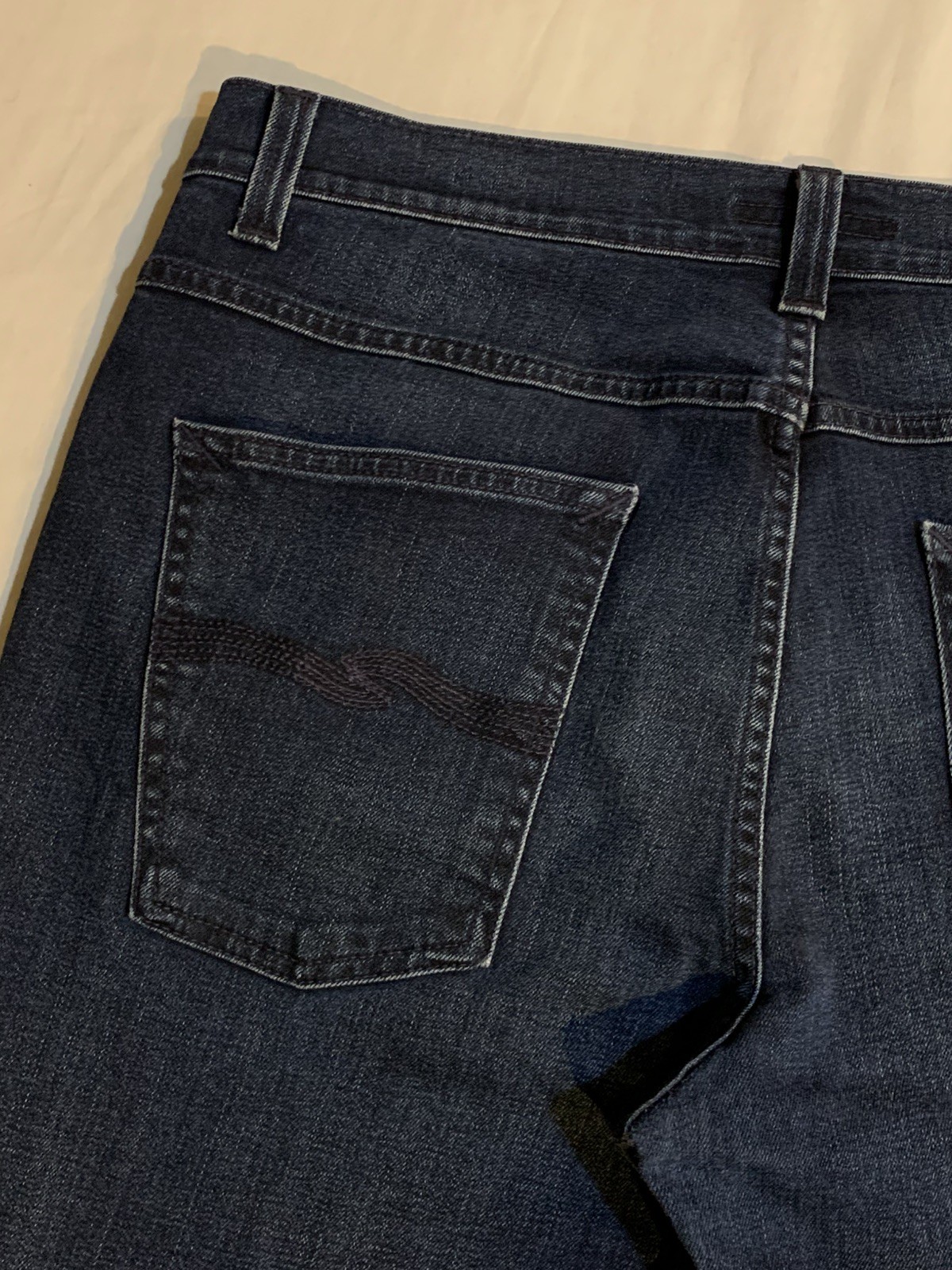 Nudie Jeans Co, Lean Dean, Deep Sparkle, 98% Cotton 2% Elastane, Size 34 x 34.