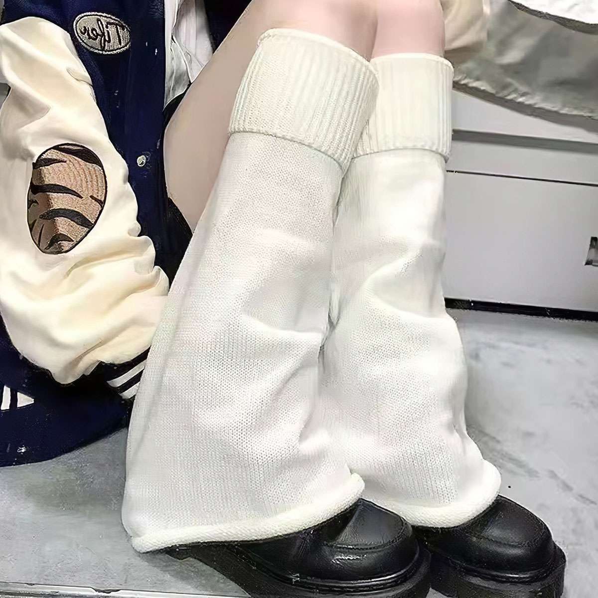Warm Knit Crochet Leg Warmers High Knee Winter Boot Socks Foot Covers US