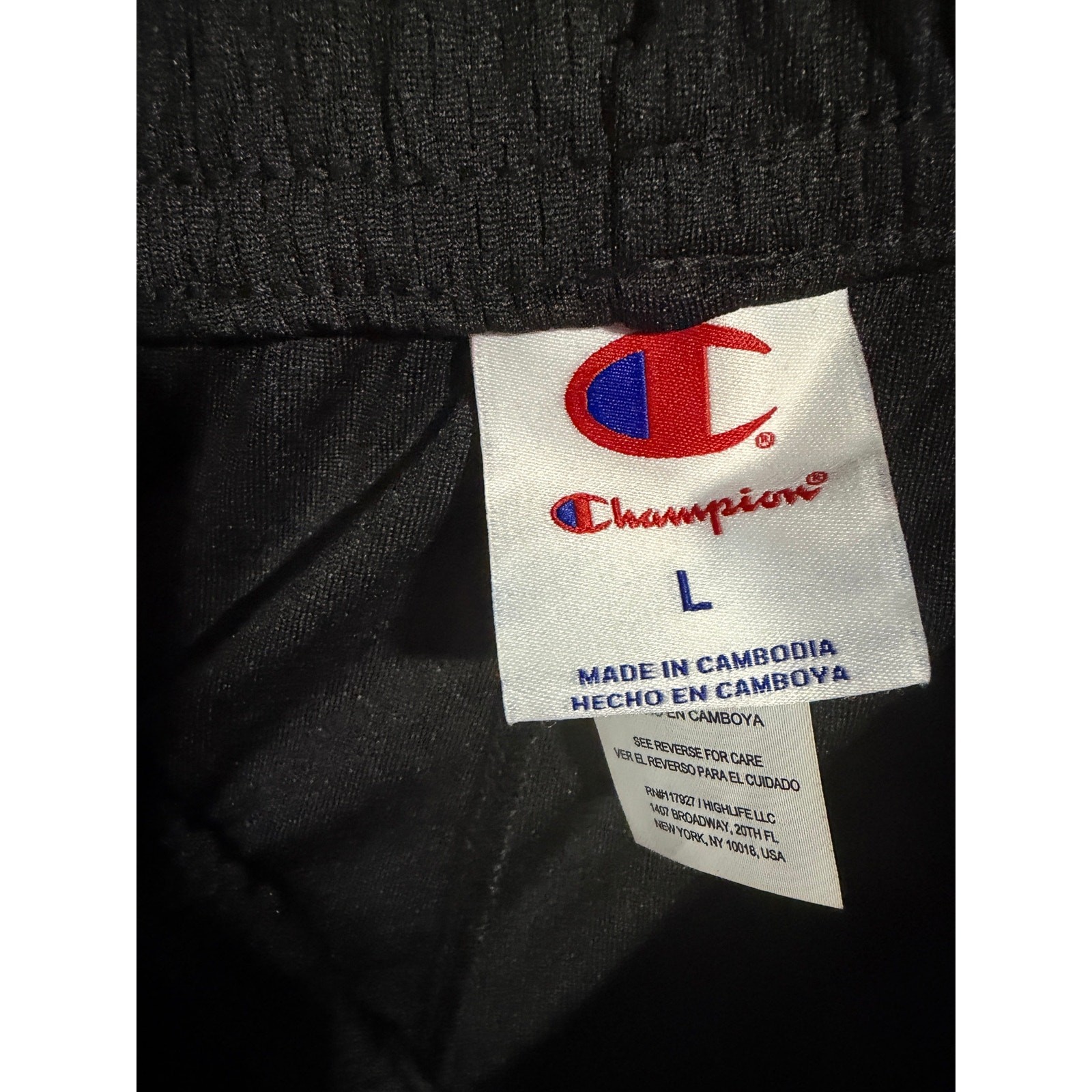 Champion Men’s Mesh Shorts Large Black Stripe Drawstring Athletic Basketball NWT