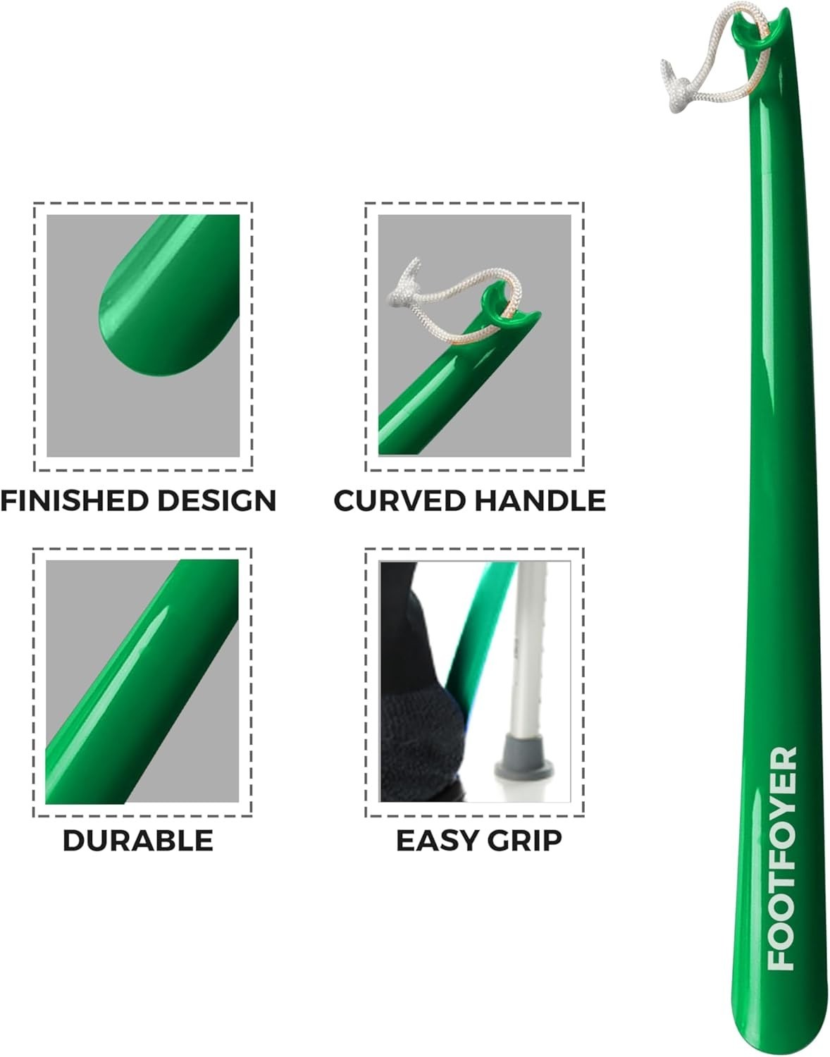 Comfortable 17-Inch Long Shoehorn with Ergonomic Handle for Effortless Wear