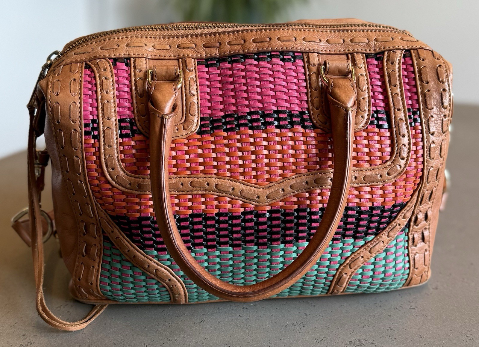 Rebecca Minkoff Multi-Weave M.A.B. Mini Bombe Shoulder/Hand Bag MAB H339I84C