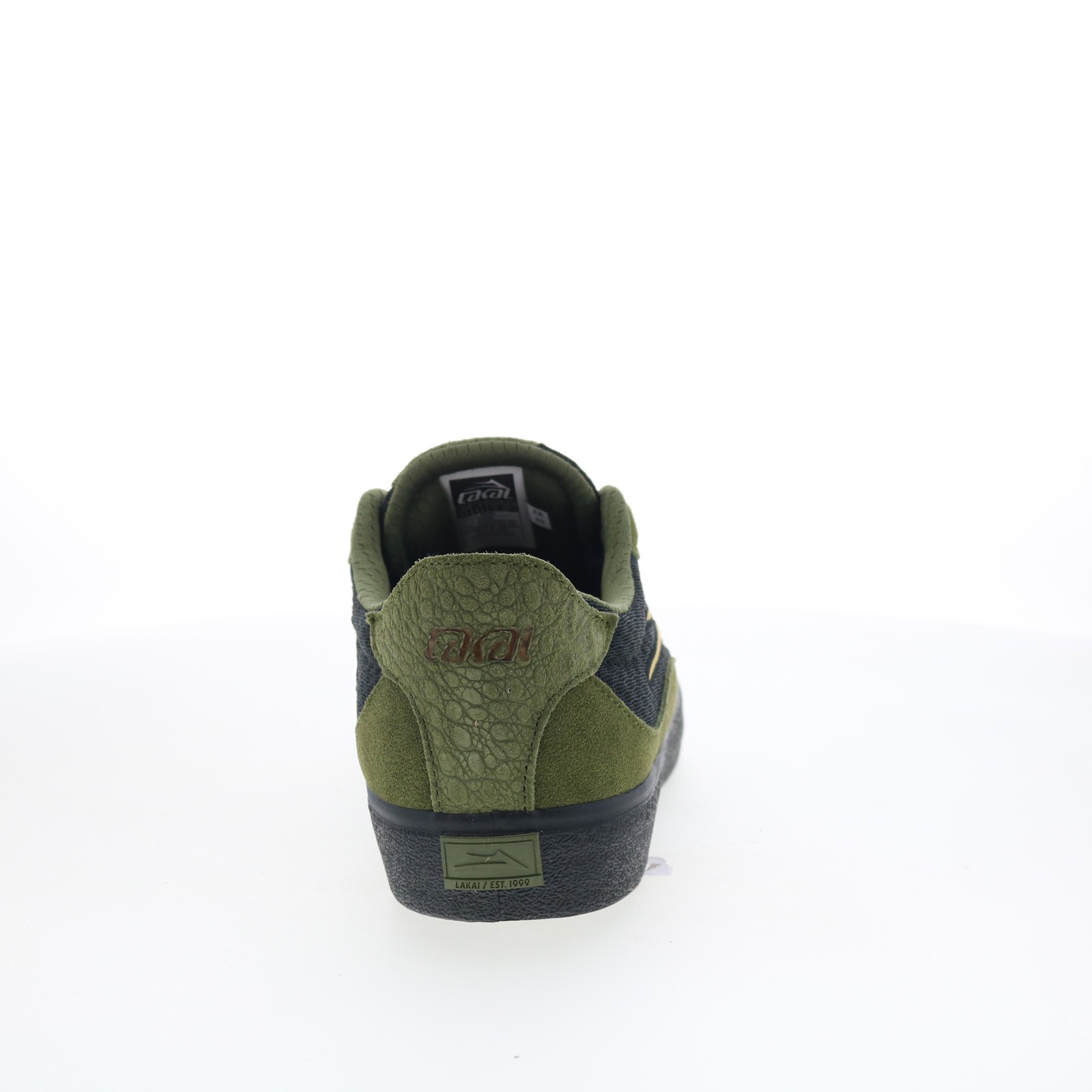 Lakai Essex Mens Green Suede Lace Up Skate Inspired Sneakers Shoes