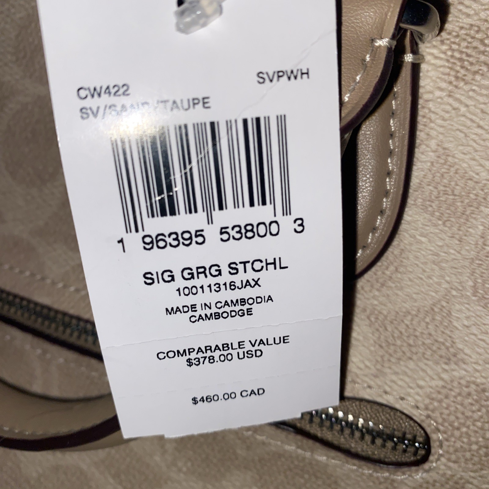 Coach Georgia Satchel Bag In Signature Canvas CW422 Gold/Tan/Brown