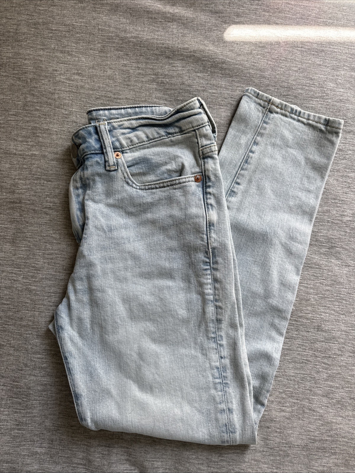 American Eagle Men’s AirFlex+ Straight Jeans Size 28×28 In Light Wash