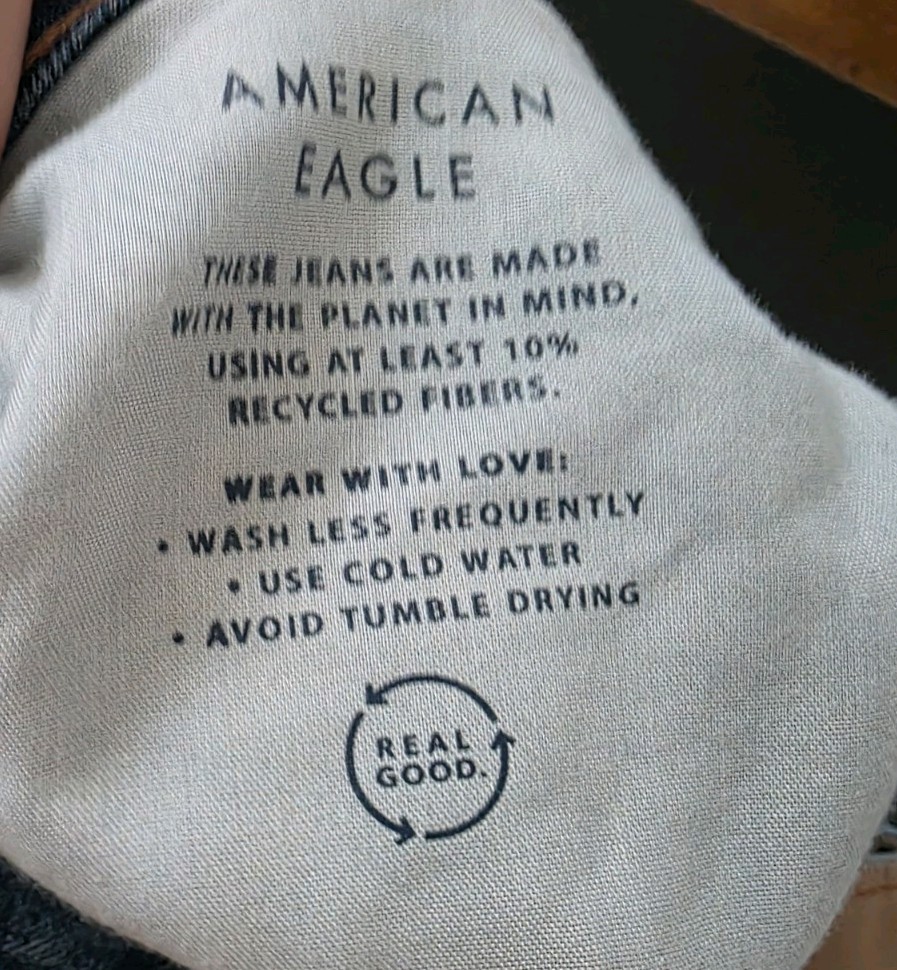 American Eagle AE Ex-Boyfriend Jeans Women’s 6 Short Blue Strigid Low Rise New