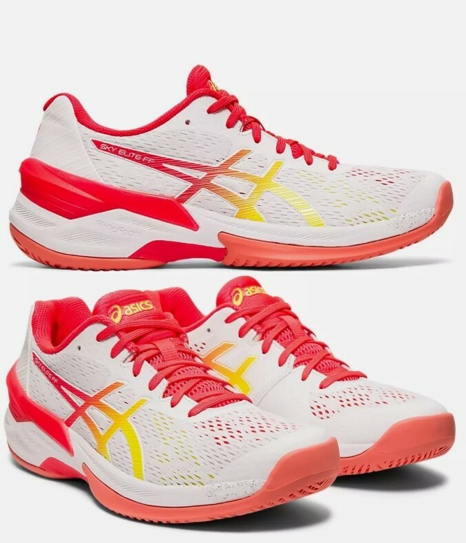 ASICS SKY ELITE FF 1052A024-100 WHITE/LASER PINK WOMEN’S TENNIS VOLLEYBALL SHOES