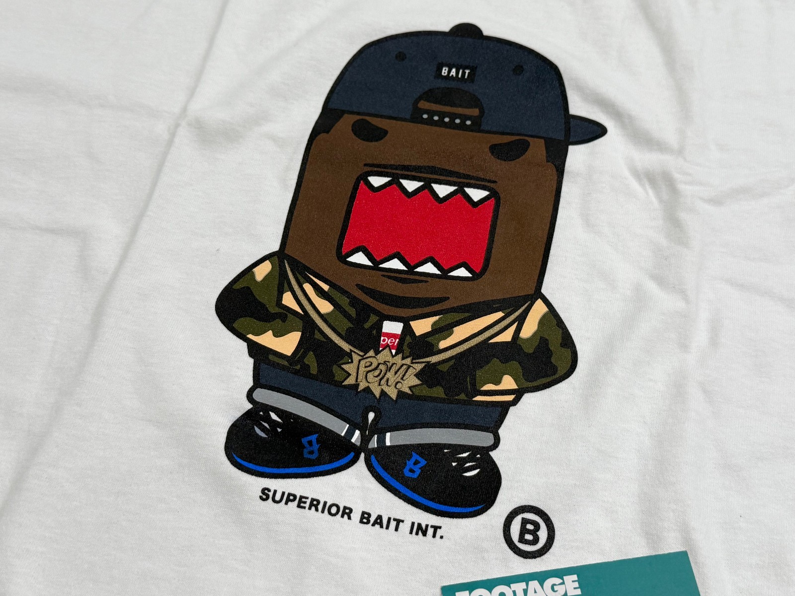 2013 BAIT SUPERIOR DOMO RAPPER HYPEBEAST BOX LOGO TEE SHIRT SUPREME WHITE XXL