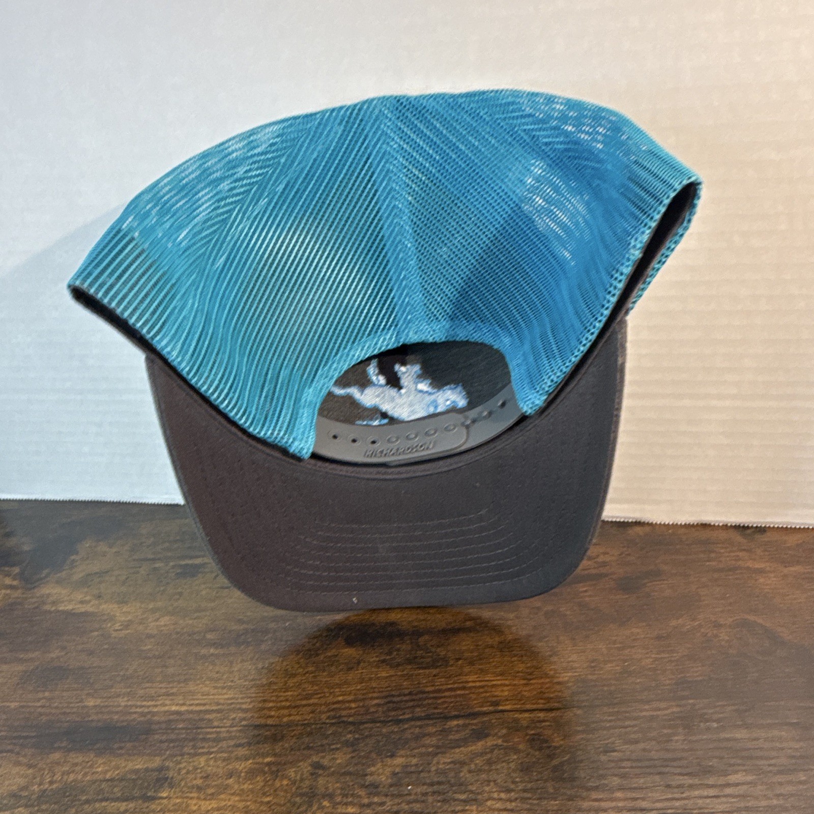 Richardson Gray Blue Trucker Hat Mesh Back Adjustable Solid Casual One Size