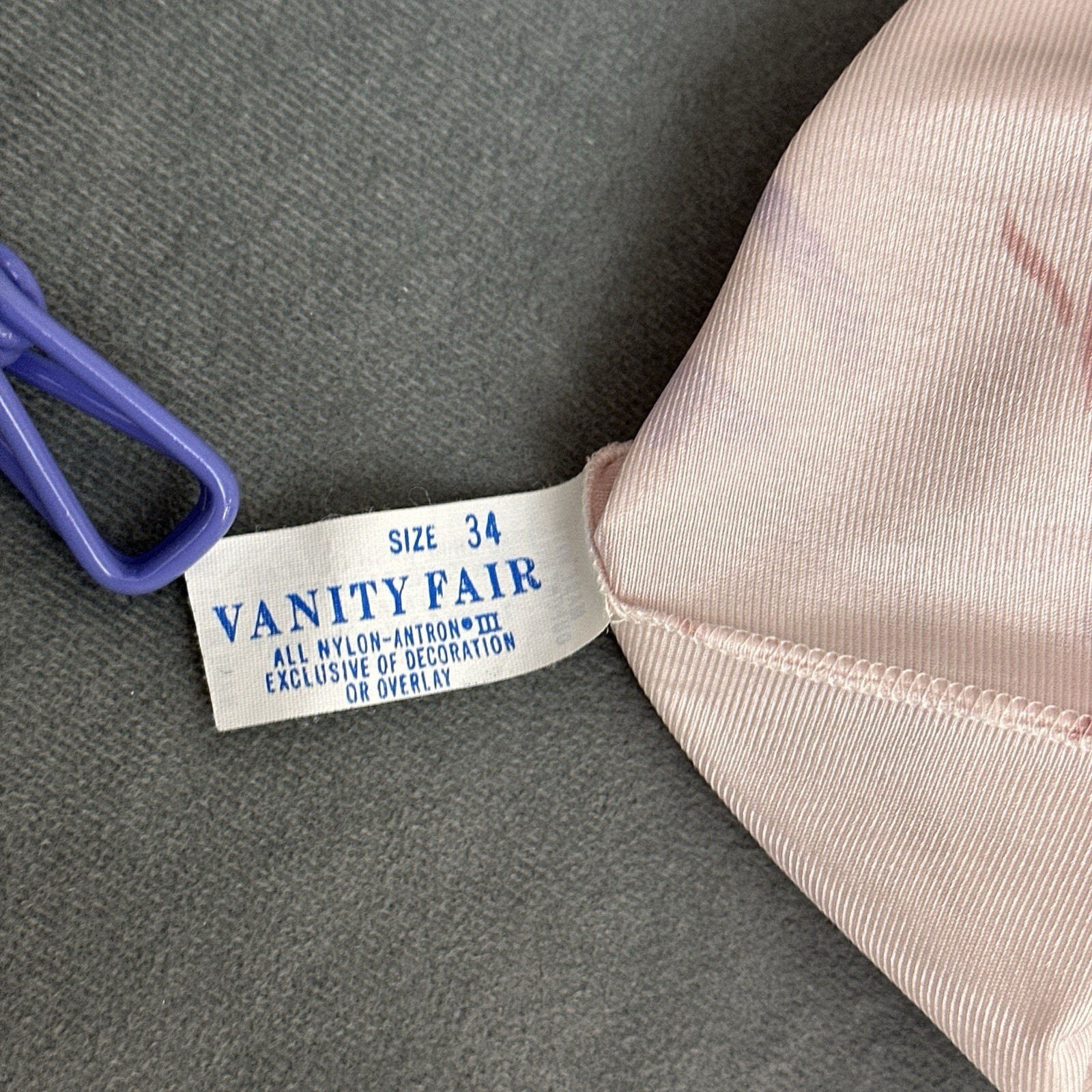 Vintage Vanity Fair Nightgown 34 Pink Antron III Nylon Satin Robe Lace Button