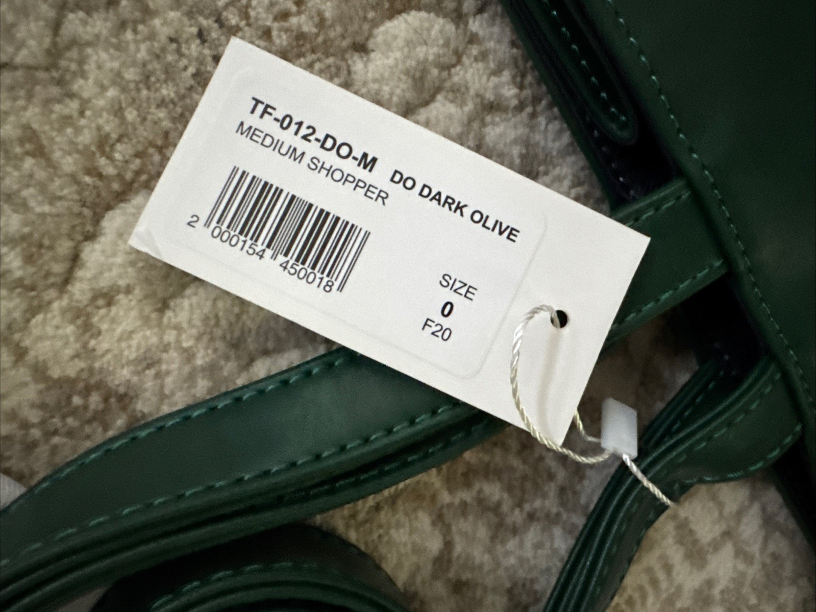 Telfar Medium Shopping Tote Bag Dark Olive Green New $202