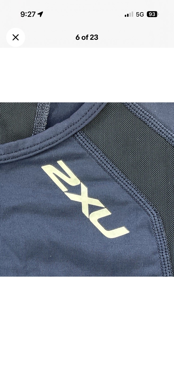 2XU Refresh Recovery Compression Shirt Mens M Blue LS GUC