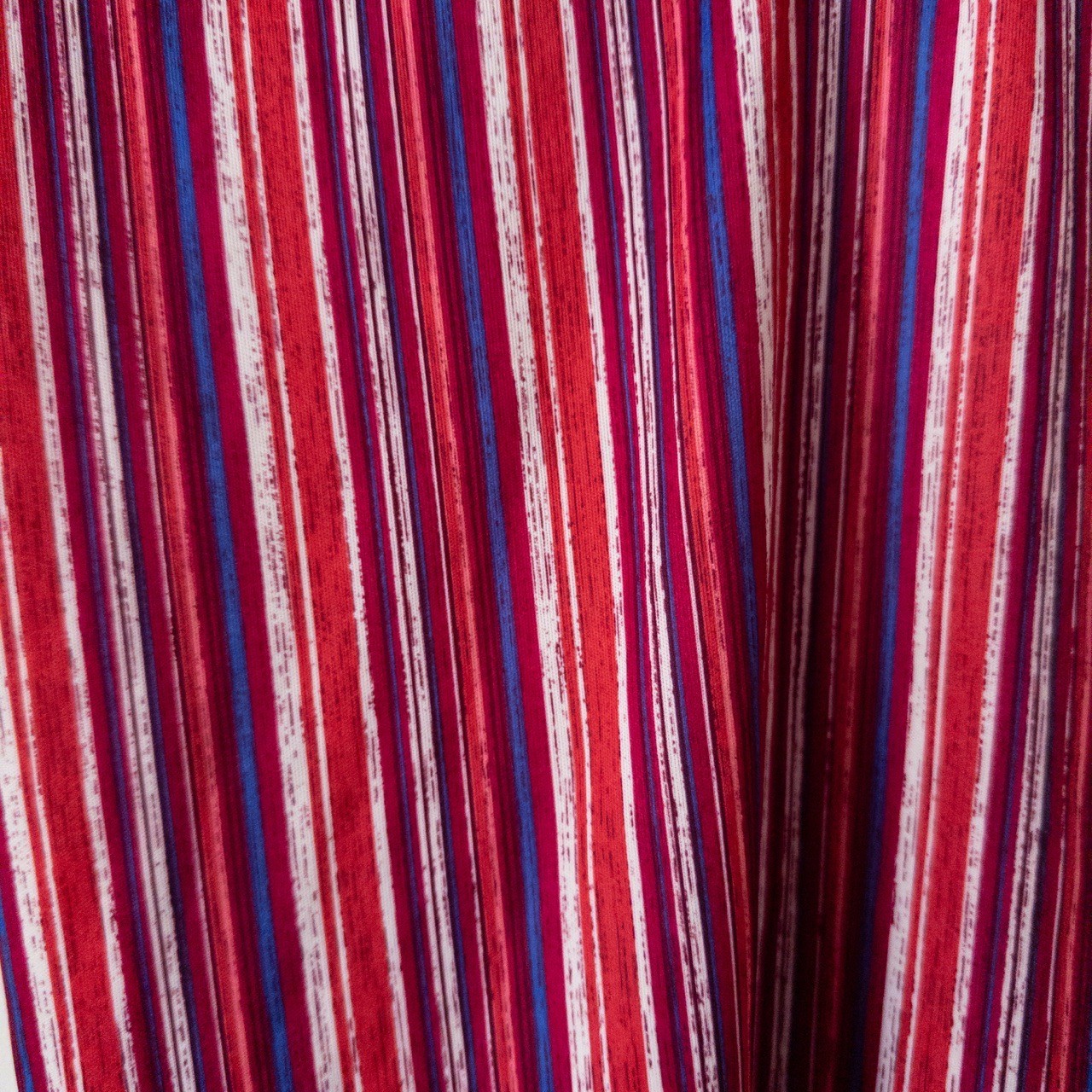 Vintage 80s Striped Blouse Womens M Red Pink 90s Colorful Fun Retro Maximalist