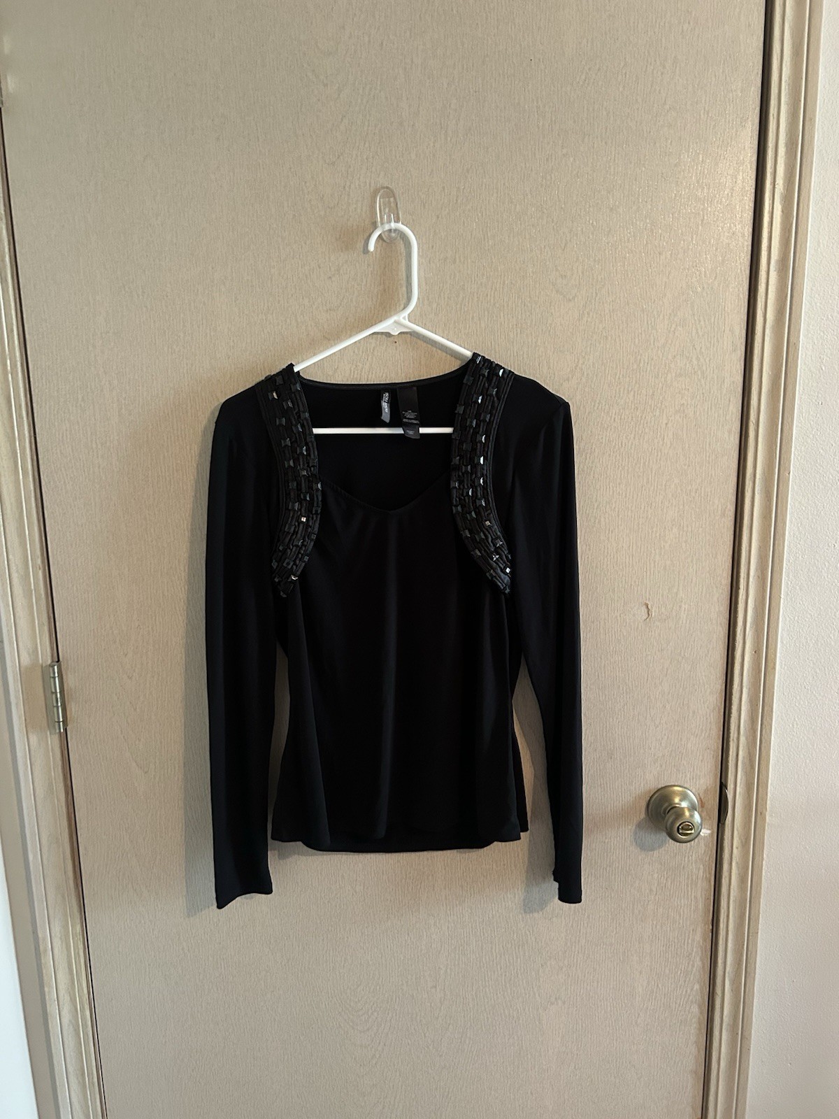 Y2K Black Bisou Bisou Top Size L