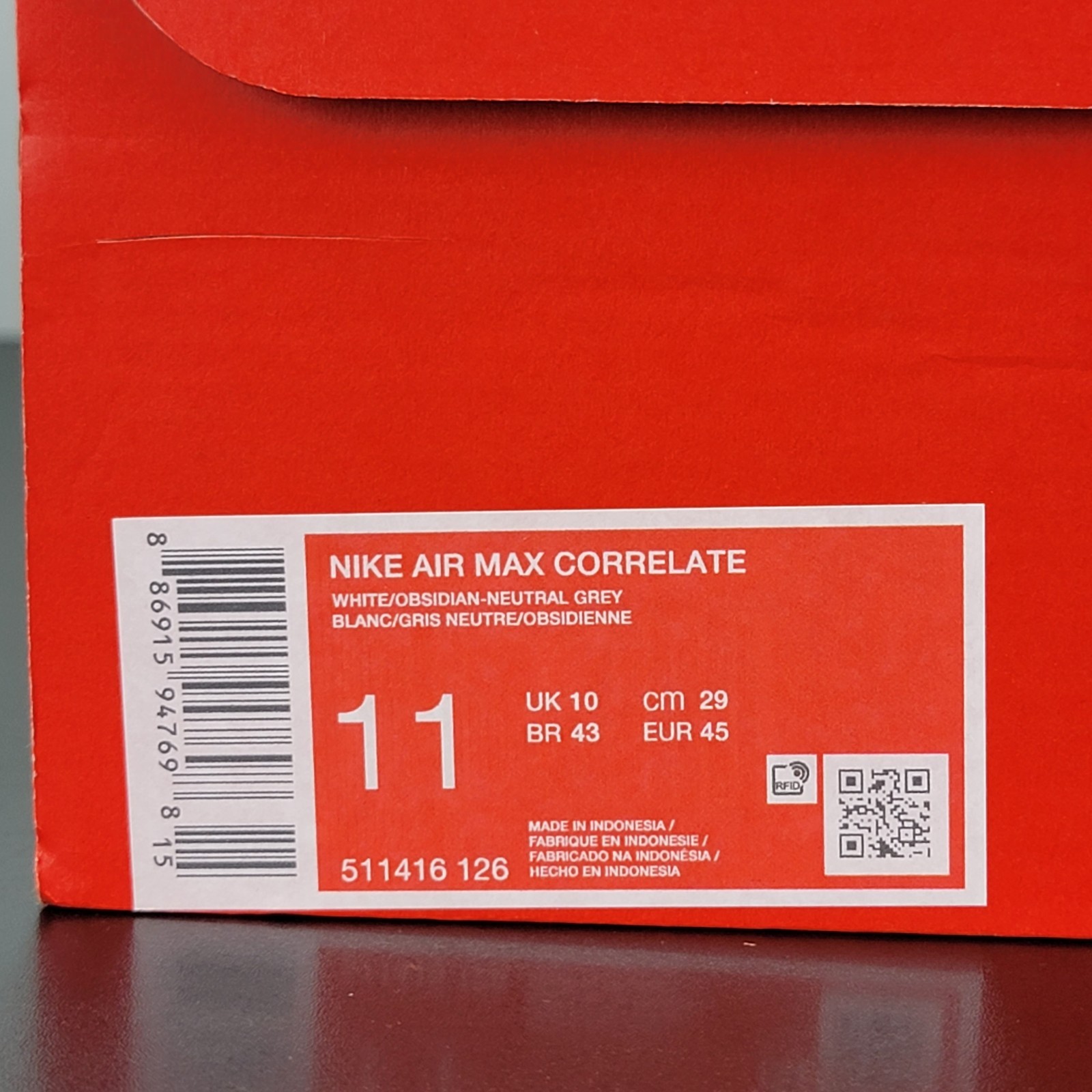 Nike Air Max Correlate Men’s Size 11 Athletic Shoes White Blue Footwear Sneakers