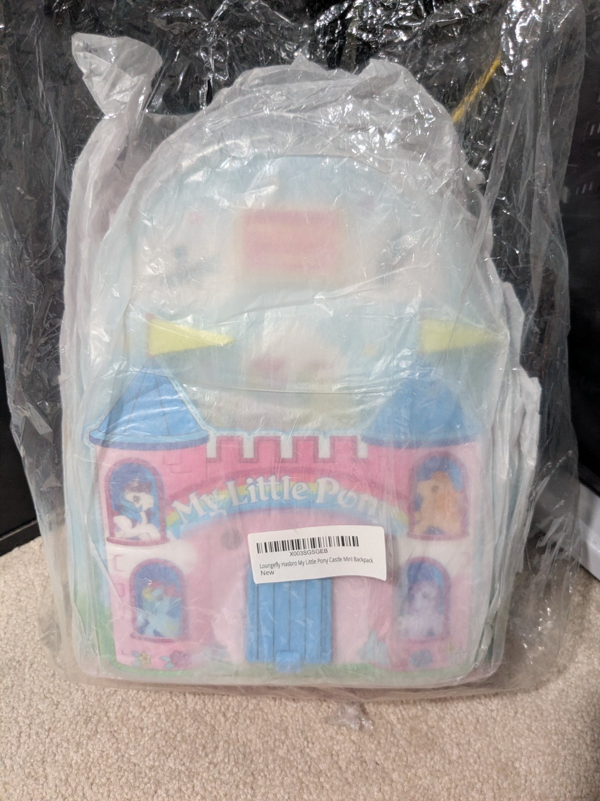 Hasbro Loungefly My Little Pony castle mini backpack, never openned